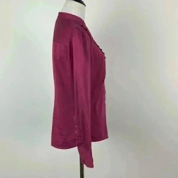 Worthington stretch womens top M button down long - Picture 6 of 9